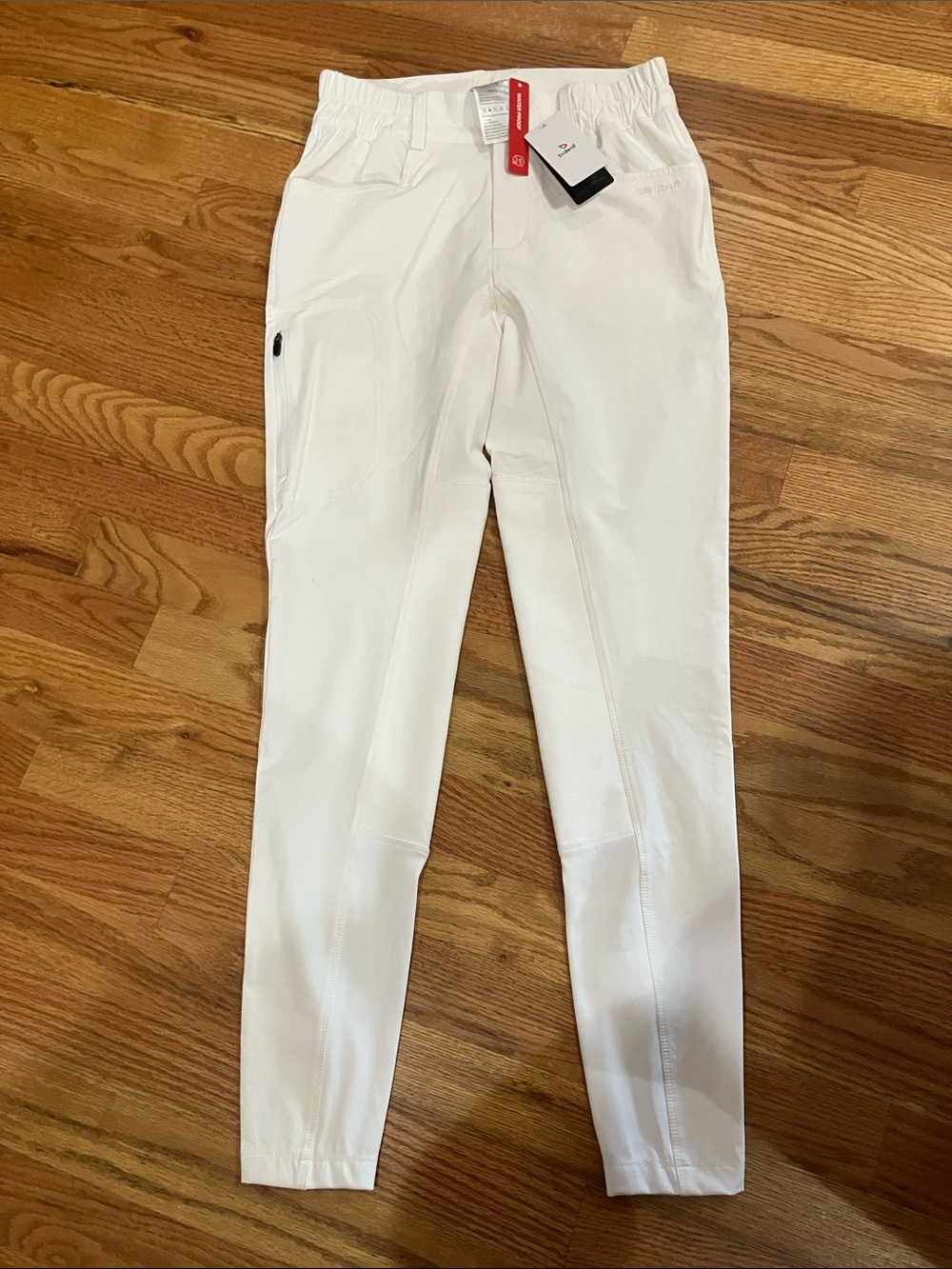 Baleaf Kids Waterproof White Hiking Pants with Zip Pocket. Sz L 26x27”.  NWT